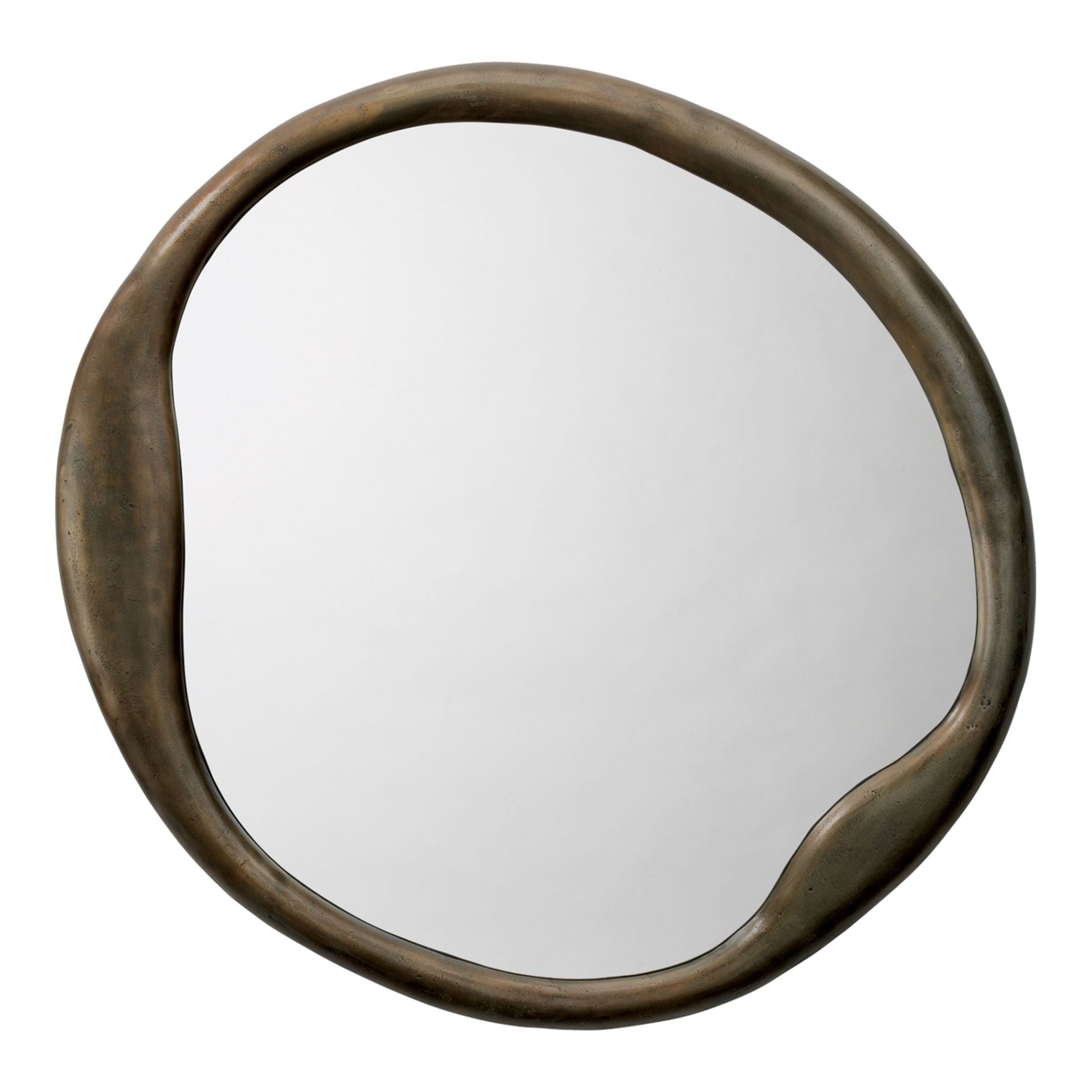 Jamie Young Company - 7ORGA-MIAB - Organic Round Mirror - Organic - Antique Brass