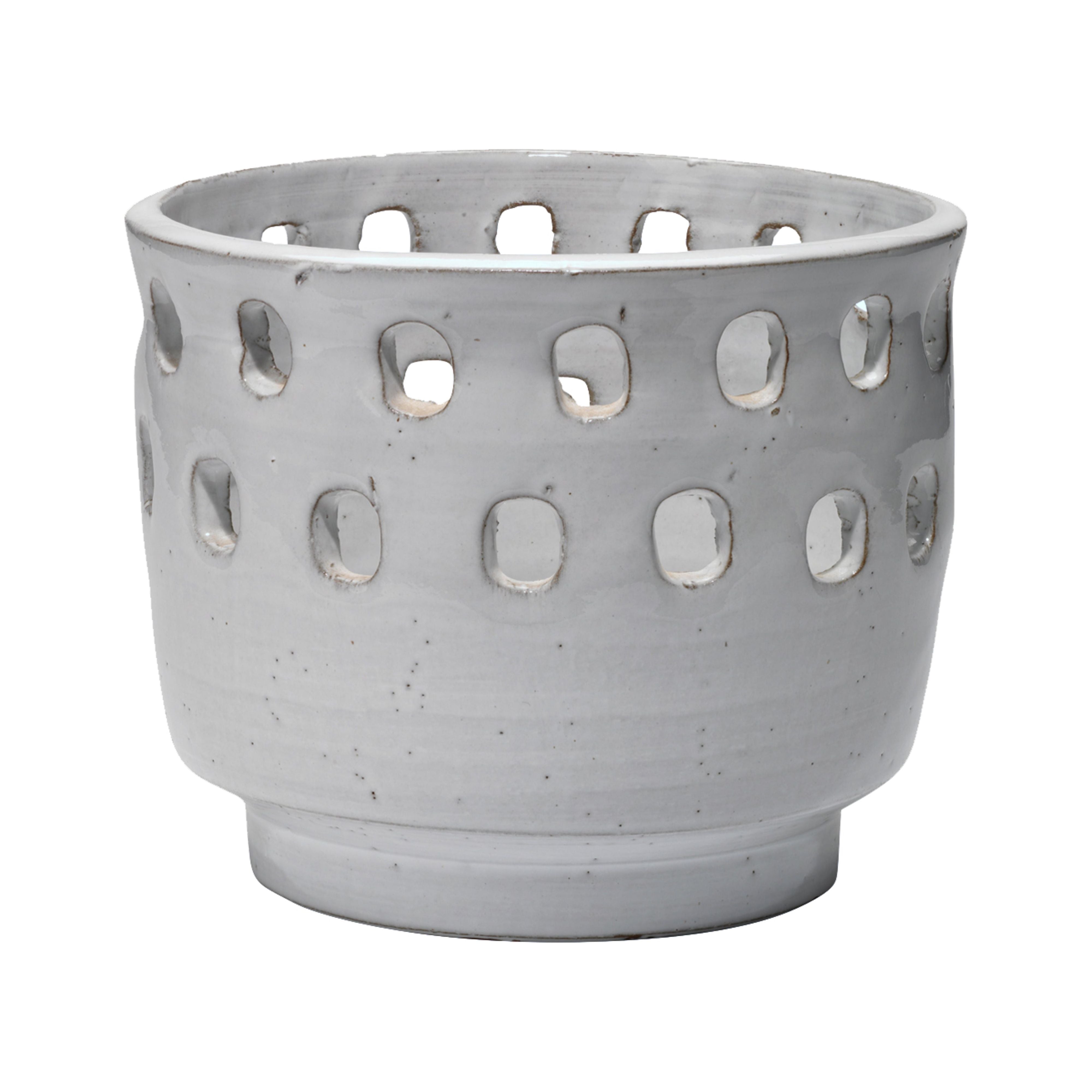 Jamie Young Company - 7PERF-LGWH - Perforated Pot - Perforated - White