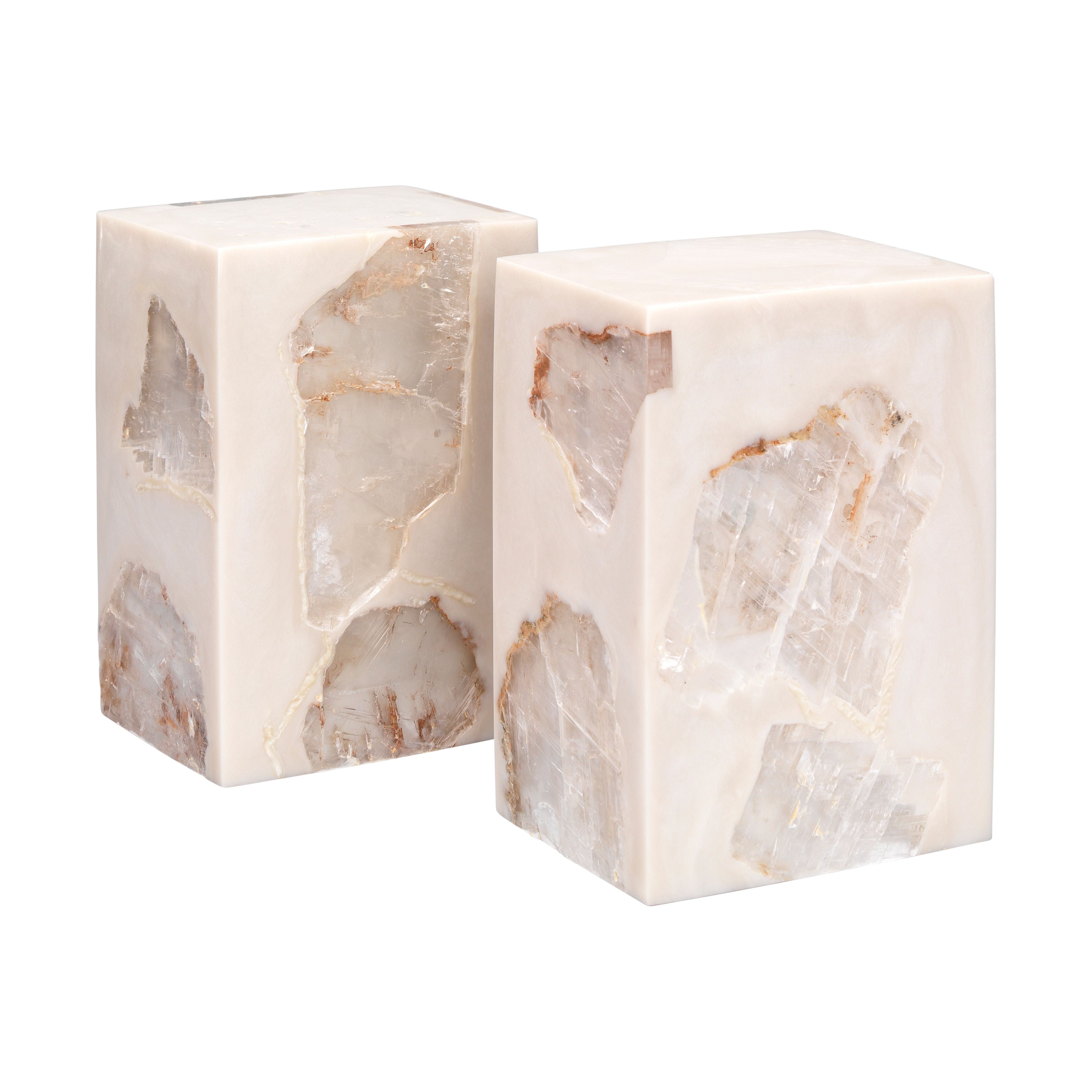 Jamie Young Company - 7SLAB-BECL - Slab Bookends (Set of 2) - Slab - Cream