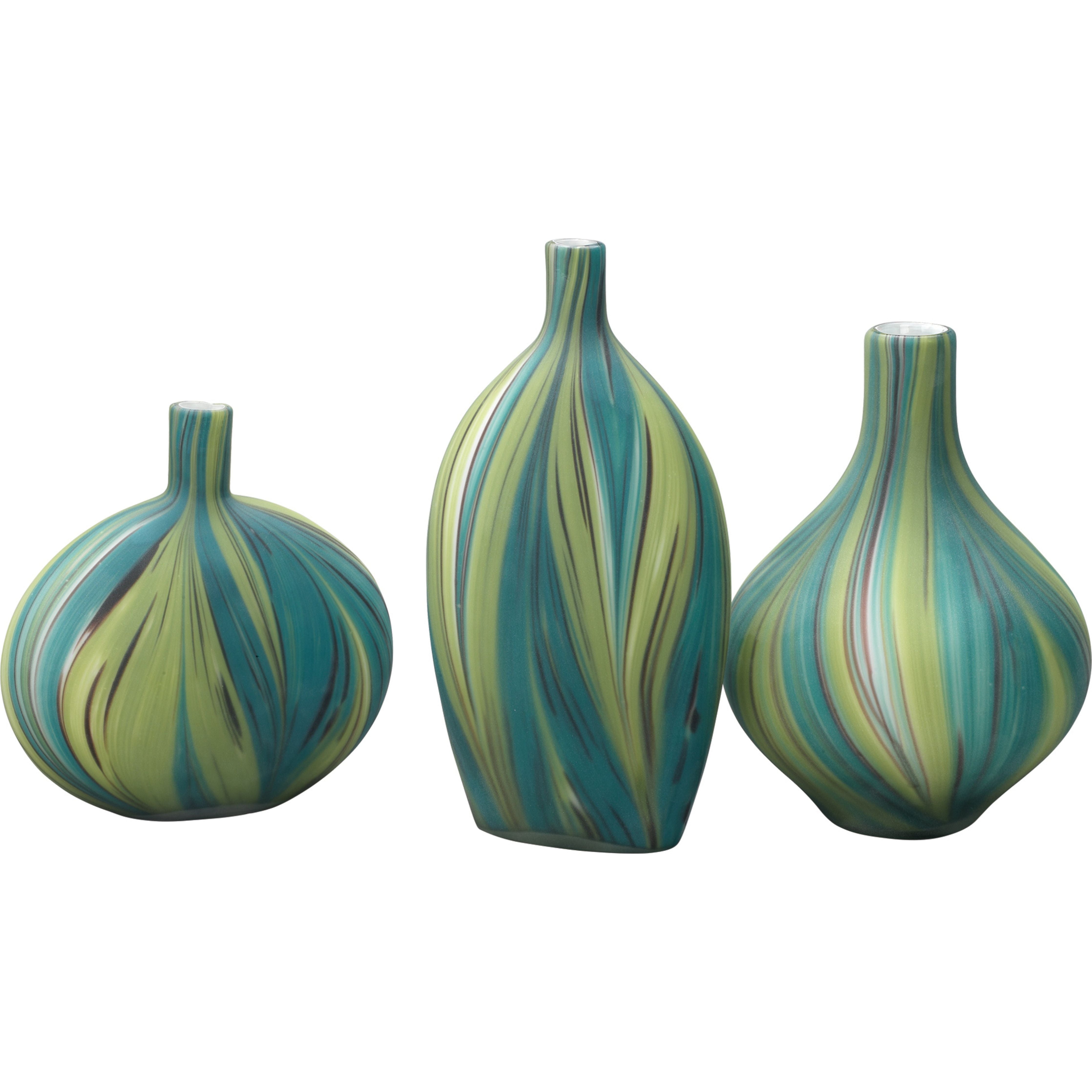 Jamie Young Company - 7STRE-VAGB - Stream Vessels (set of 3) - Stream - Green