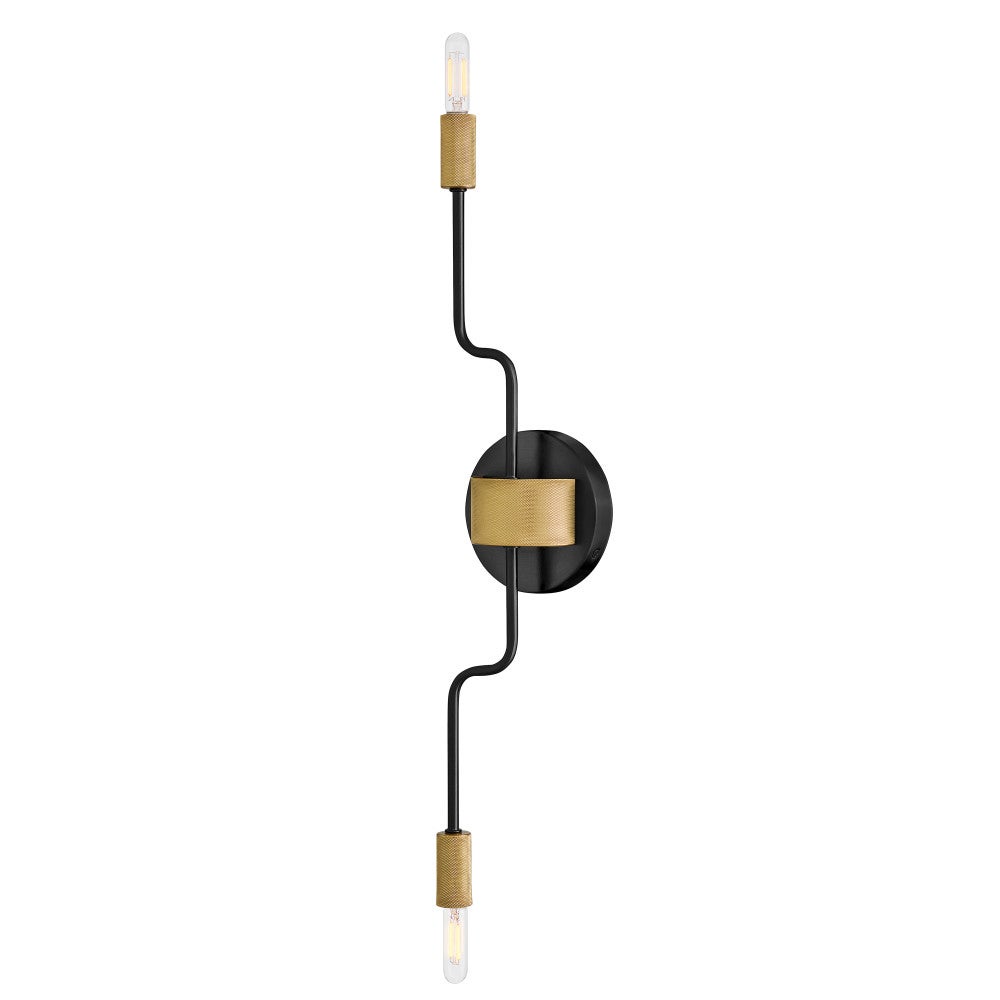 Applique double réglable Lark 83632BK-LCB Austen, coloris noir