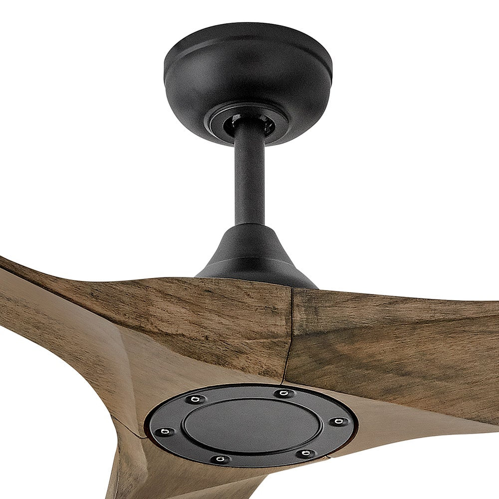 Luminaire intelligent à DEL Hinkley Lighting 903872FDB-LDD Swell Ventilateur  Noir mat / Bois flotté