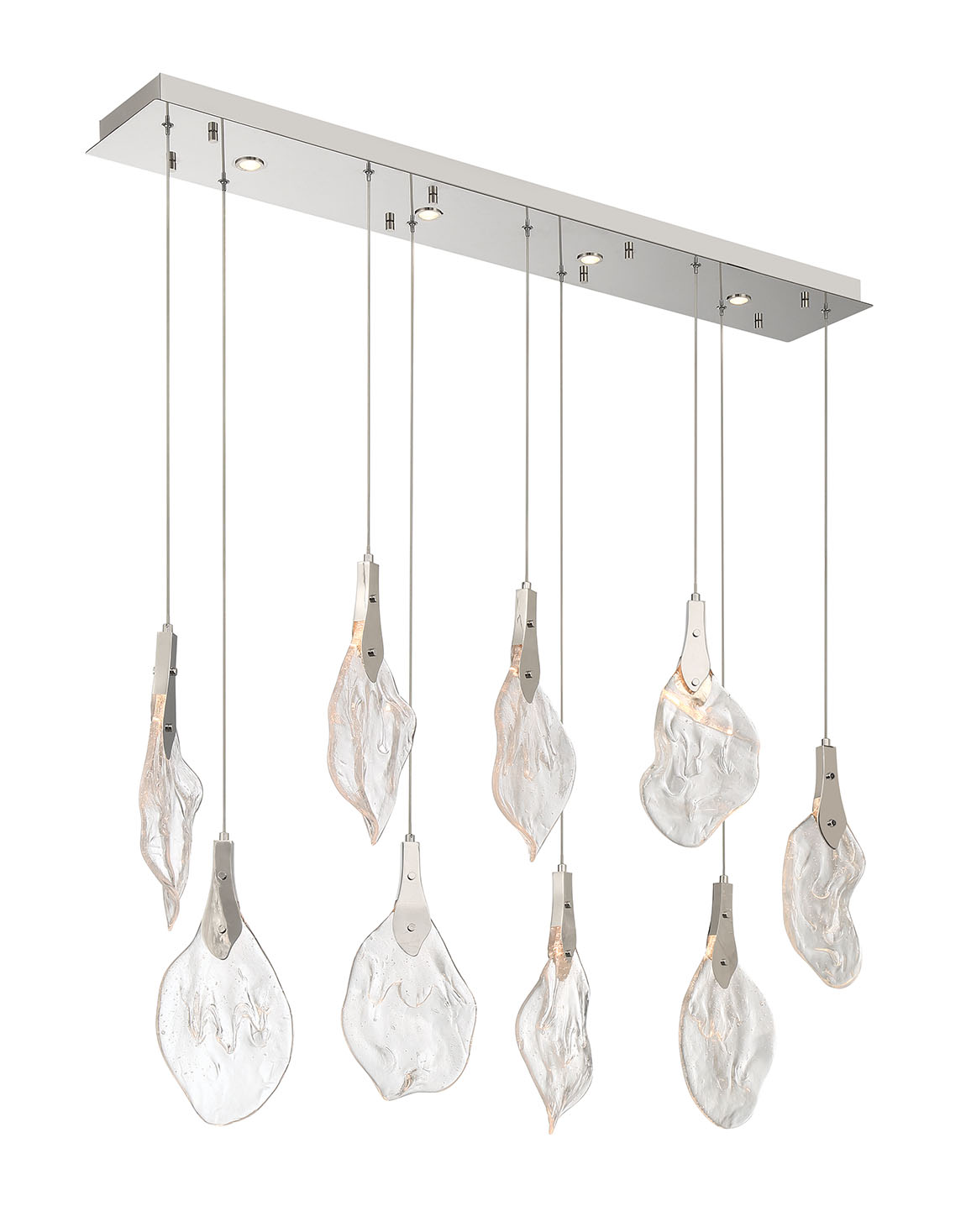 Eurofase 50103-010 Jateo LED Linear Chandelier in Polished Nickel