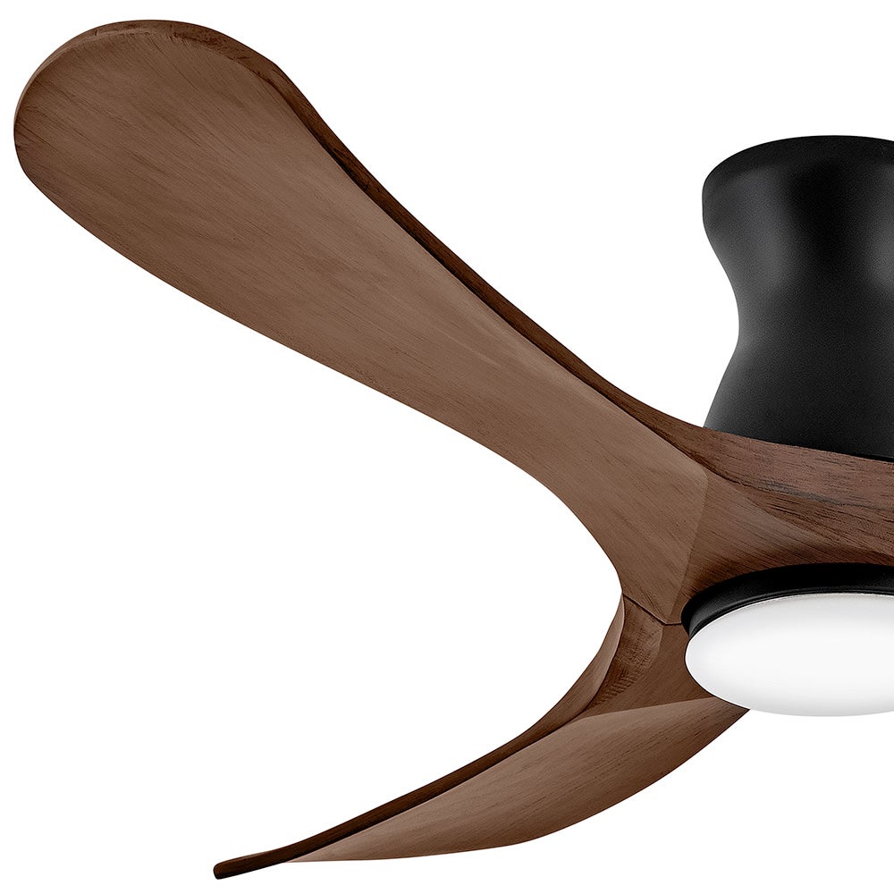 Luminaire encastré intelligent à DEL Hinkley Lighting 903456FWB-LDD Swell Ventilateur  Noir mat / Noyer