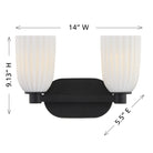 Savoy House 8-1245-2-BK Baldwin Bathroom Vanity in Matte Black