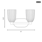 Savoy House 8-1245-2-SN Baldwin Bathroom Vanity in Satin Nickel