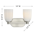 Savoy House 8-1245-2-SN Baldwin Bathroom Vanity in Satin Nickel