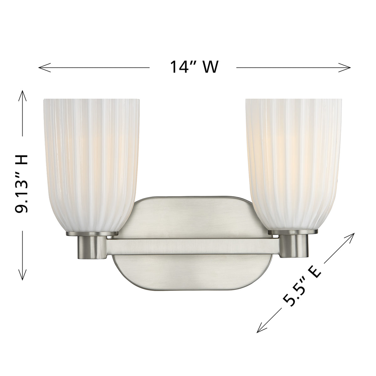 Savoy House 8-1245-2-SN Baldwin Bathroom Vanity in Satin Nickel