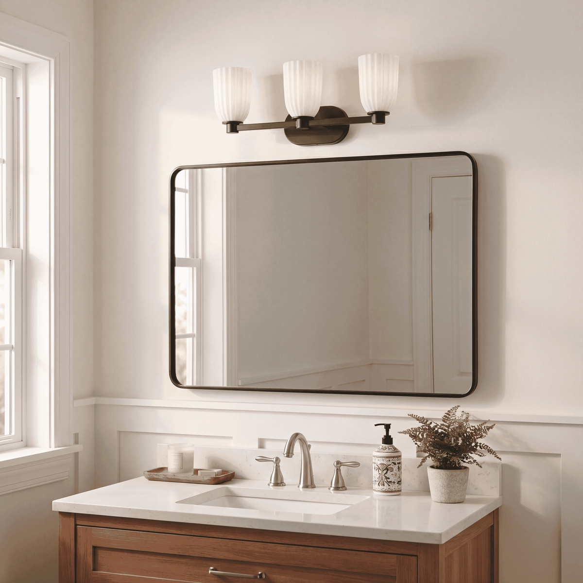 Savoy House 8-1245-3-BK Baldwin Bathroom Vanity in Matte Black