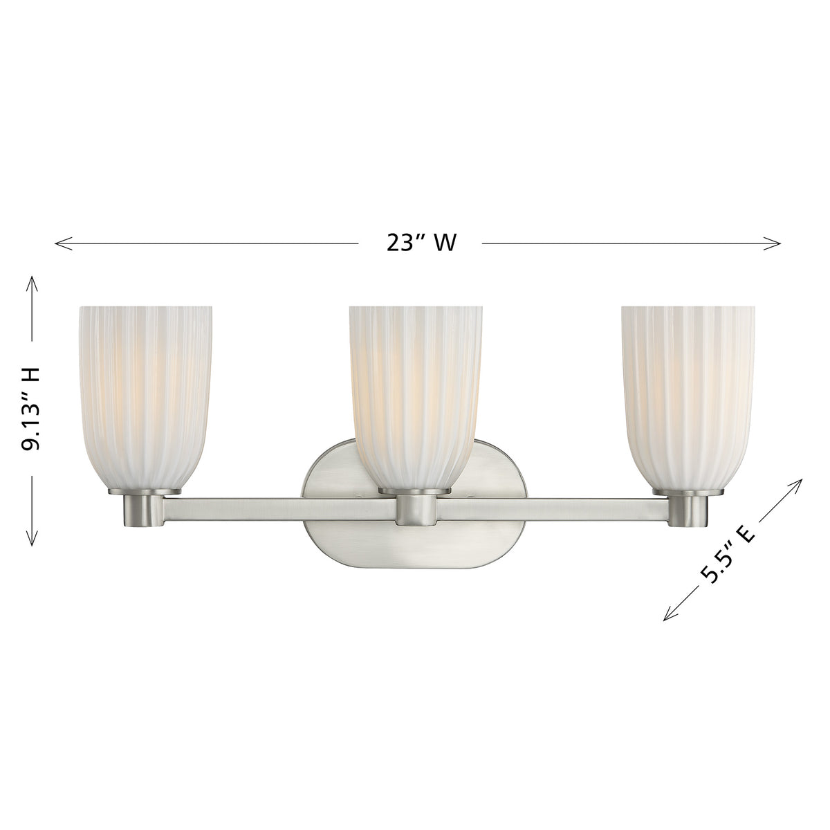 Savoy House 8-1245-3-SN Baldwin Bathroom Vanity in Satin Nickel