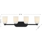 Savoy House 8-1245-4-BK Baldwin Bathroom Vanity in Matte Black