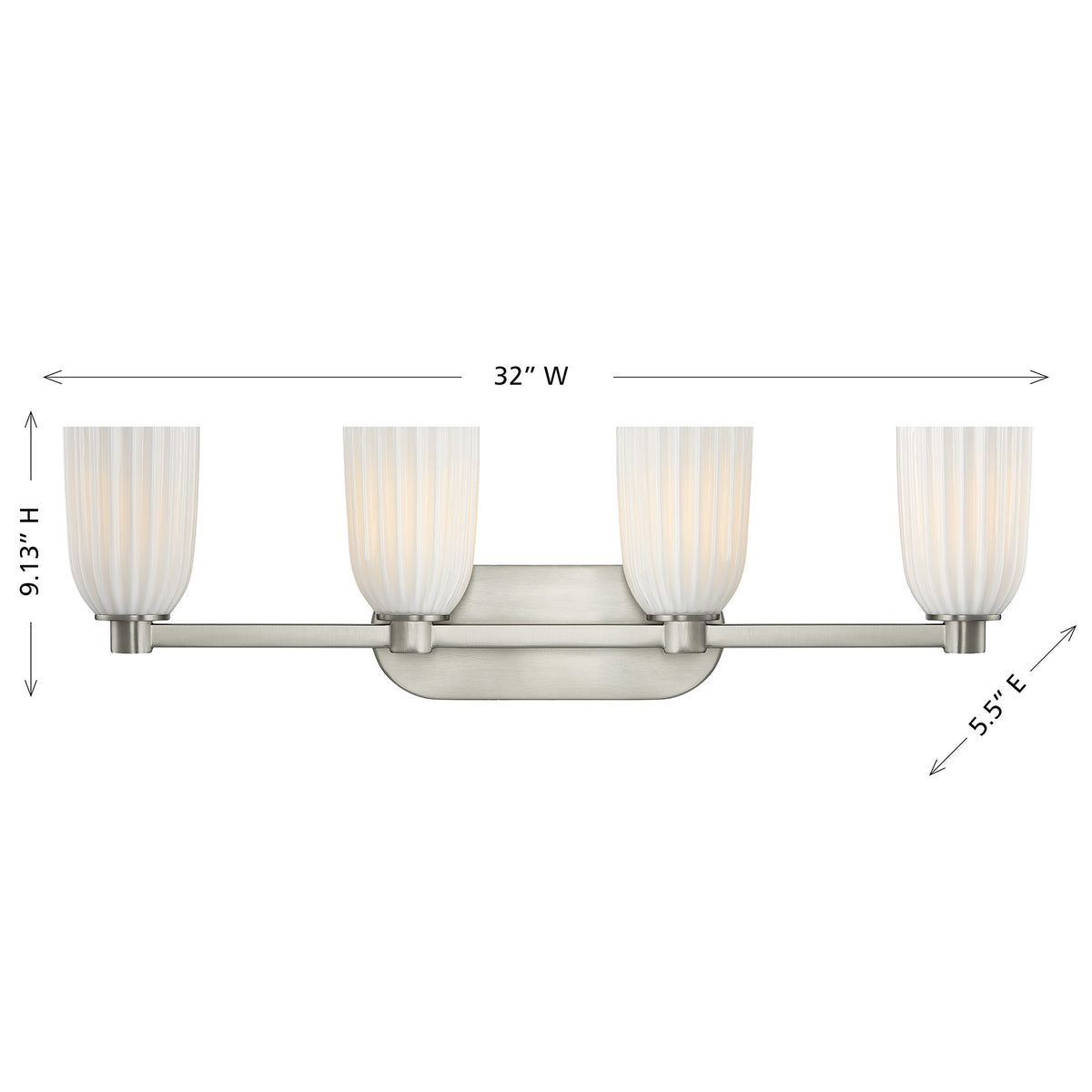 Savoy House 8-1245-4-SN Baldwin Bathroom Vanity in Satin Nickel