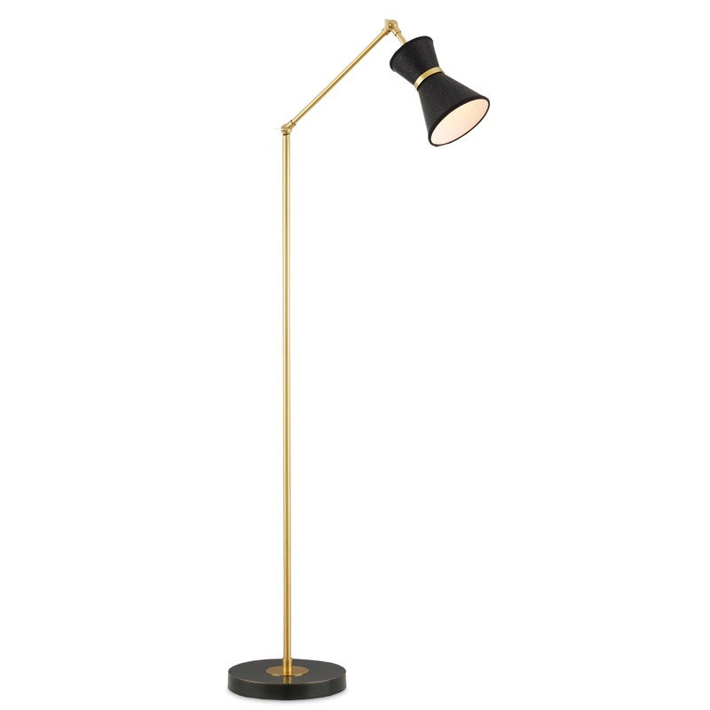 Currey and Company - 8000-0140 - One Light Floor Lamp - Avignon - Polished Brass/Oil Rubbed Bronze/Black