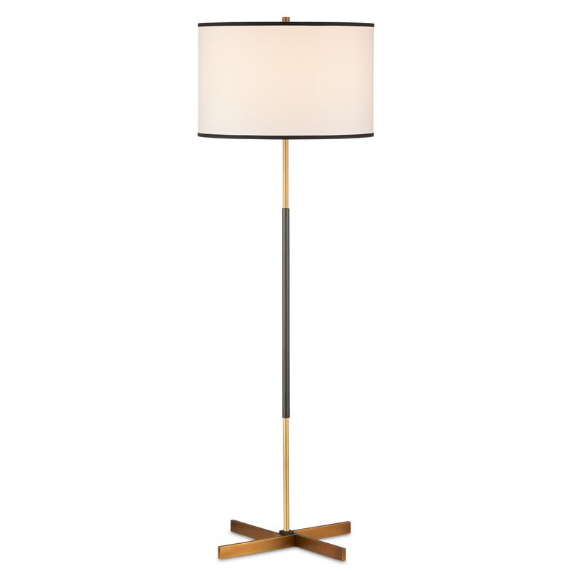 Currey and Company - 8000-0149 - One Light Floor Lamp - Willoughby - Brass/Oil Rubbed Bronze
