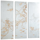 Cyan Canada - 07517 - Décoration murale - Osaka - Feuille d'argent et bois naturel