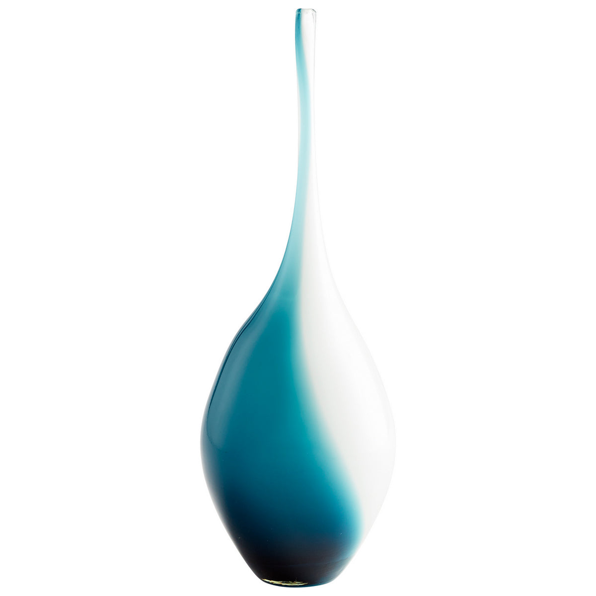Cyan Canada - 07831 - Vase - Swirly - Blue And White