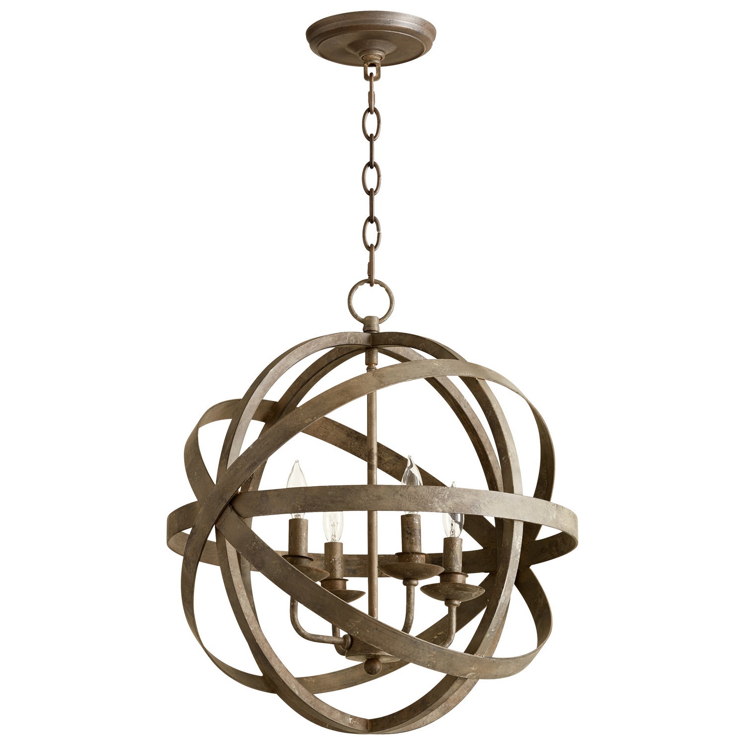 Cyan Canada - 07965 - Four Light Pendant - Gladwin - Distressed Zinc