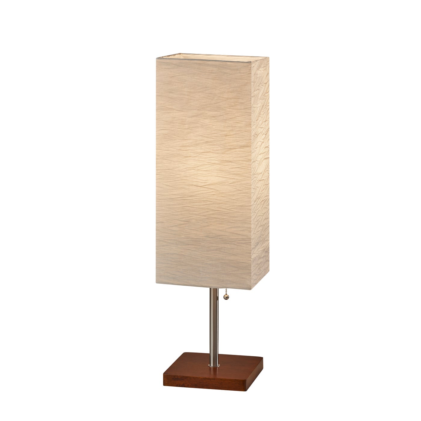 Adesso Home - 8021-15 - Table Lamp - Dune - Brushed Steel W. Walnut Rubberwood