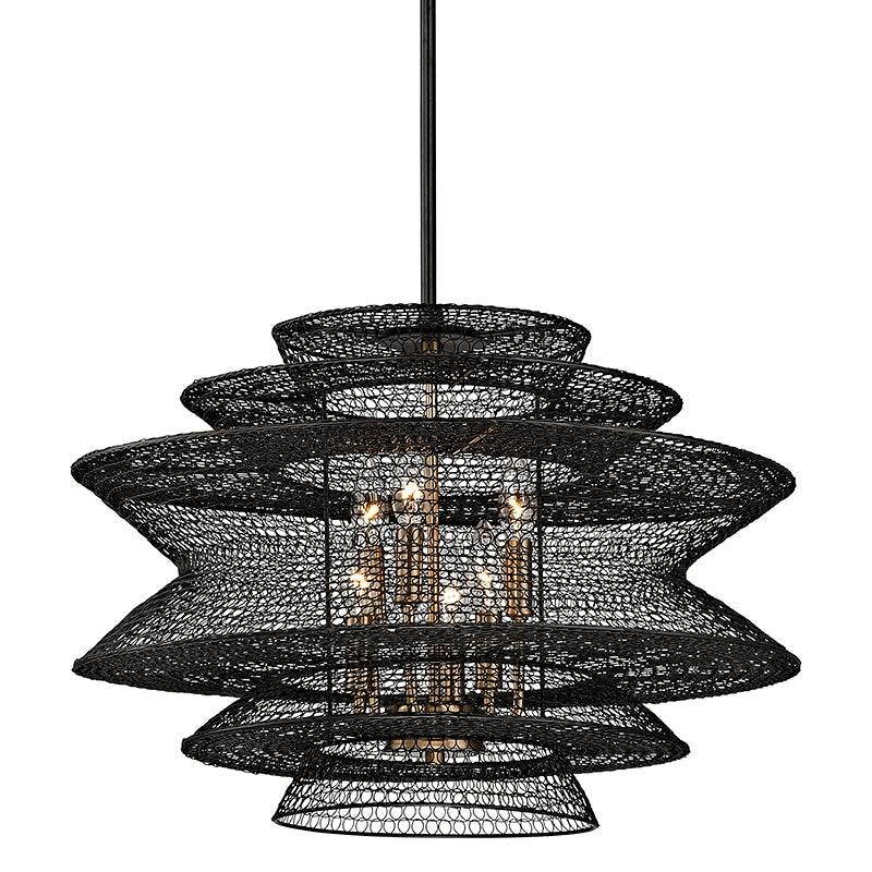 Troy Lighting Canada - F6016-SBK - Six Light Chandelier - Kokoro - Soft Black