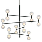 Troy Lighting Canada - F4827-TBK/PN - 16 lampes Suspendu Andromeda - Noir texturé et nickel poli