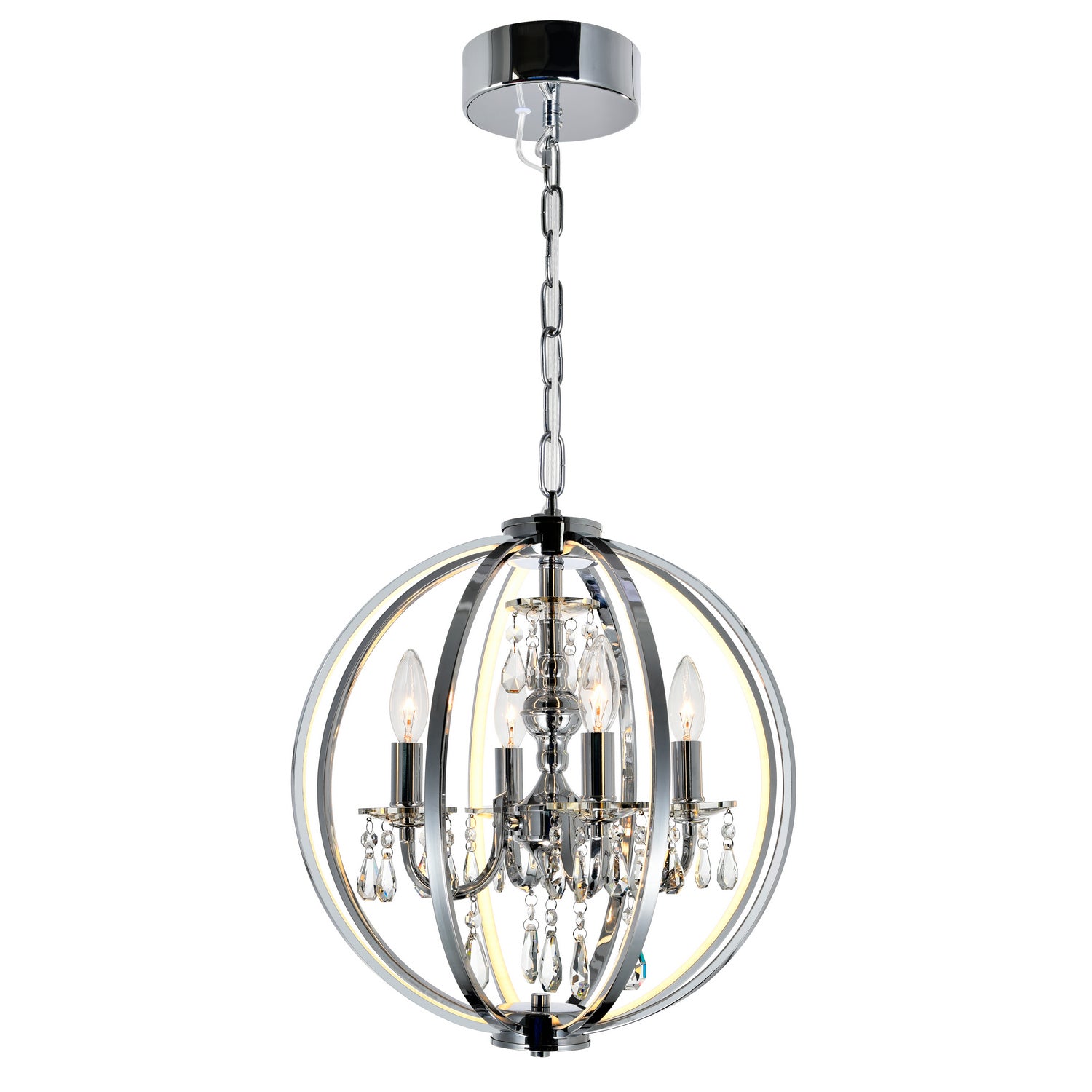 CWI Lighting Canada - 5025P16C-4 - Four Light Chandelier - Abia - Chrome