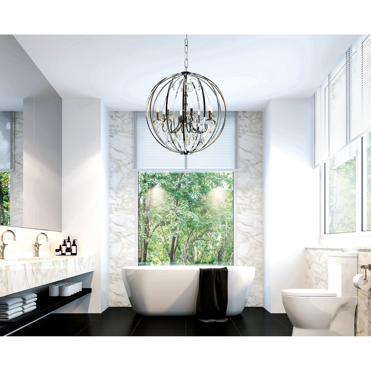 CWI Lighting Canada - 5025P34C-8 - Eight Light Chandelier - Abia - Chrome
