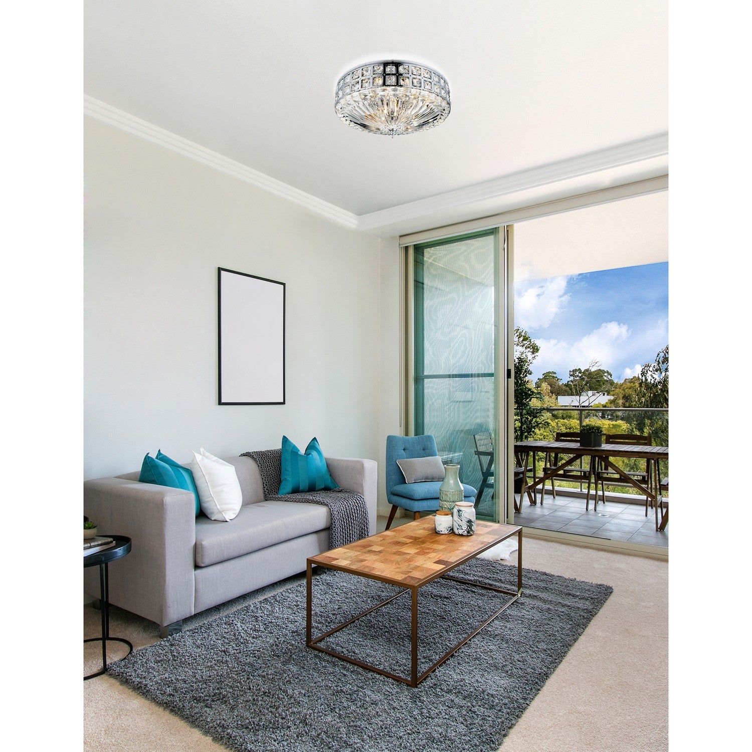 CWI Lighting Canada - 5039C13C - Four Light Flush Mount - Bloome - Chrome