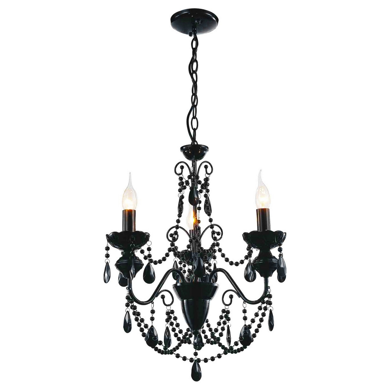 CWI Lighting Canada - 5095P16B-3 - Three Light Chandelier - Keen - Black