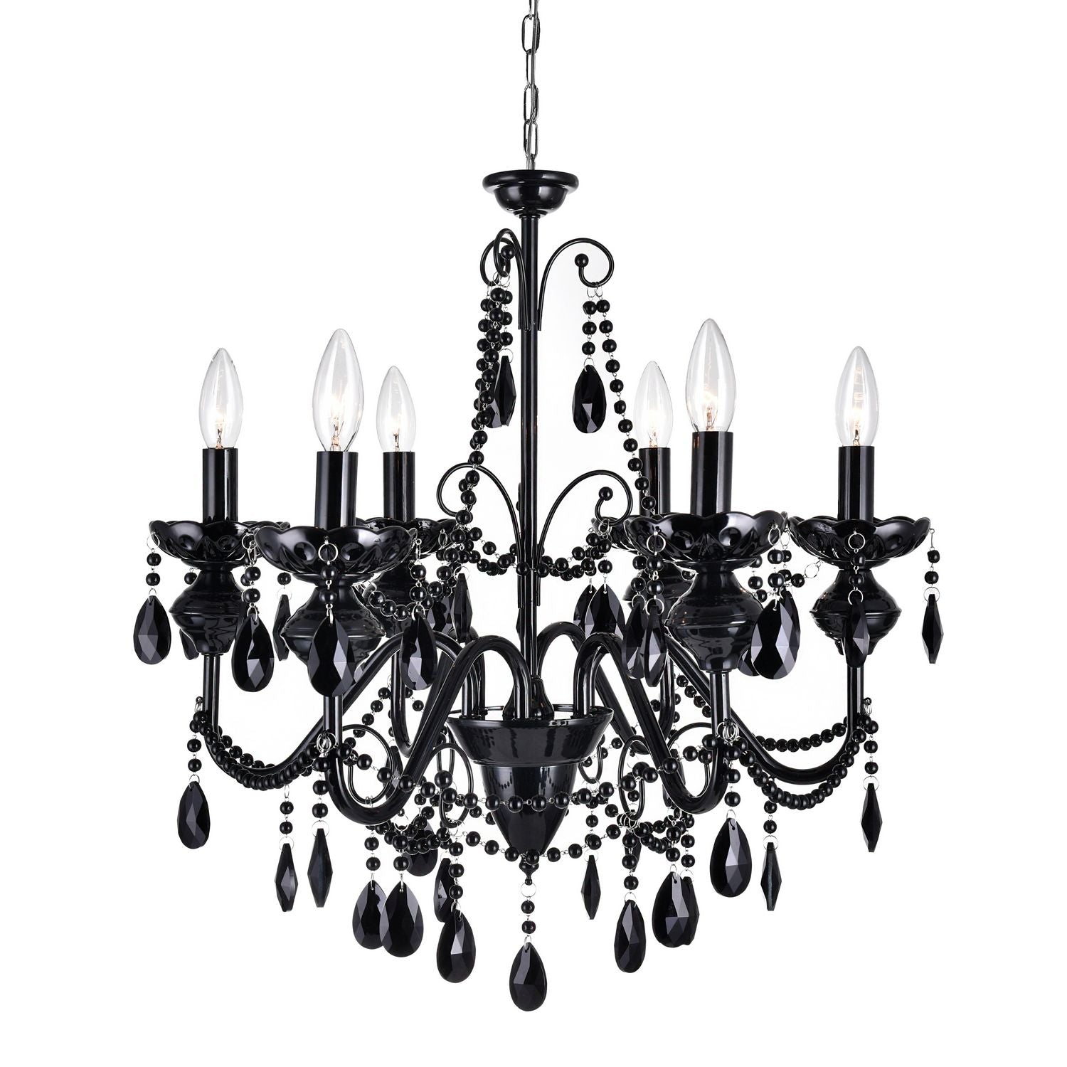 CWI Lighting Canada - 5095P22B-6 - Six Light Chandelier - Keen - Black