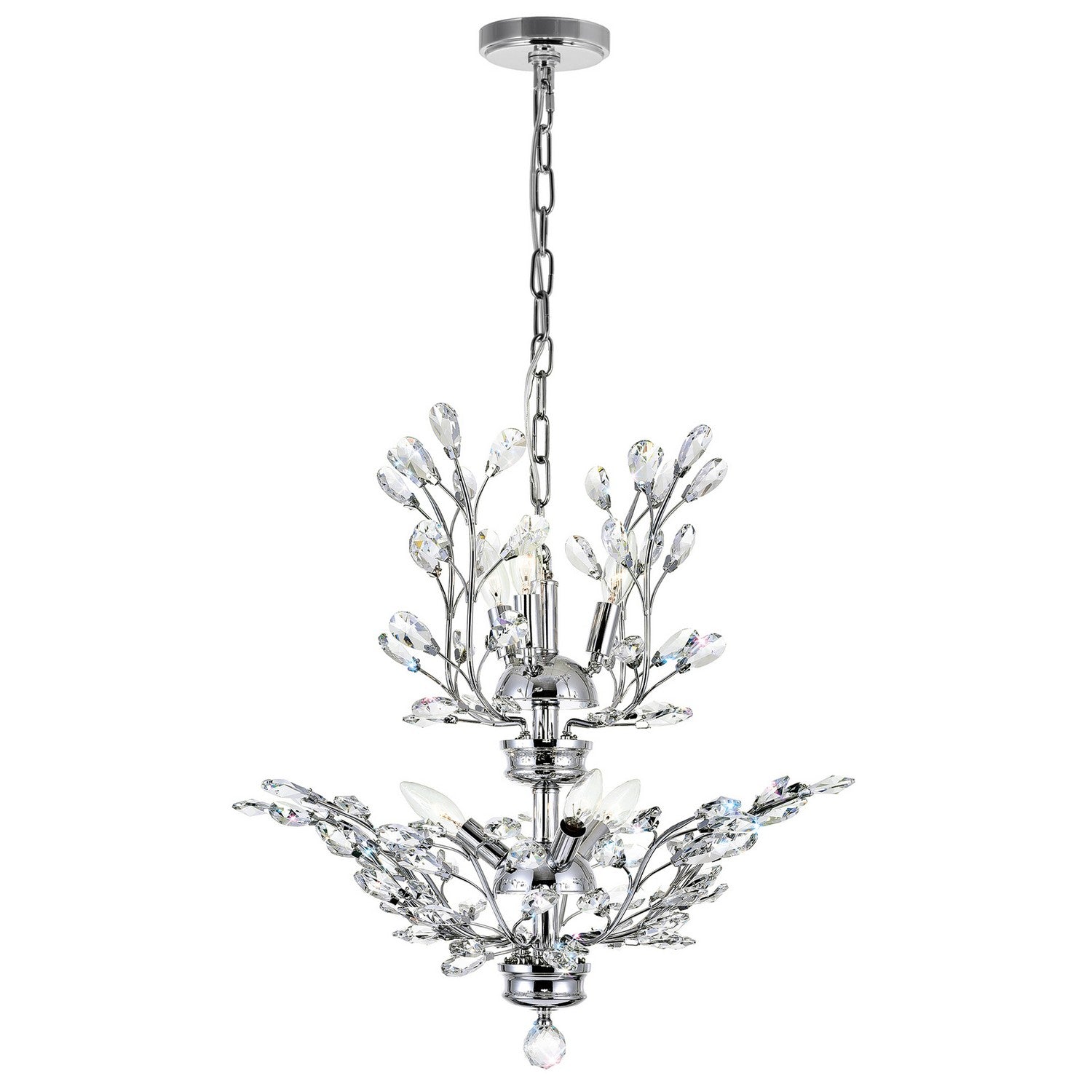 CWI Lighting Canada - 5206P22C - Six Light Chandelier - Ivy - Chrome