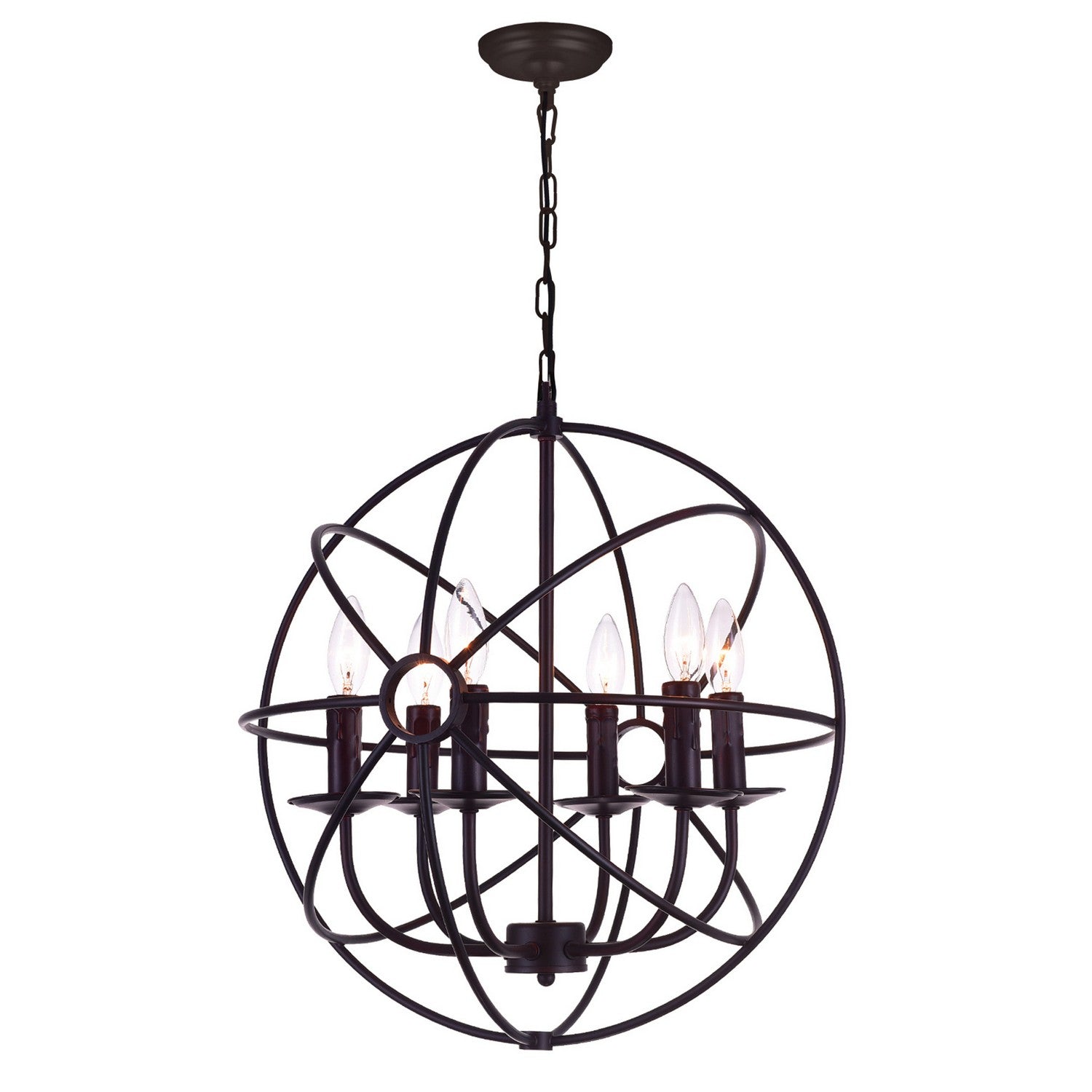 CWI Lighting Canada - 5464P18DB - Six Light Chandelier - Arza - Brown