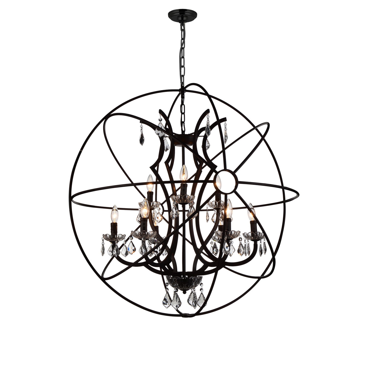 CWI Lighting Canada - 5465P36DB-9 - Nine Light Chandelier - Campechia - Brown