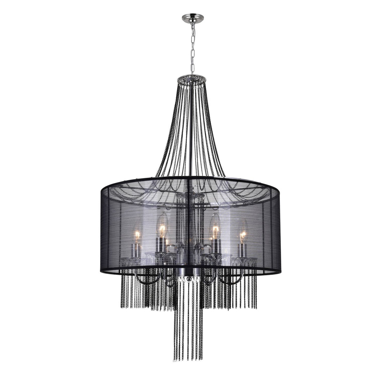 CWI Lighting Canada - 5475P20C-6 Black - Six Light Chandelier - Amelia - Chrome