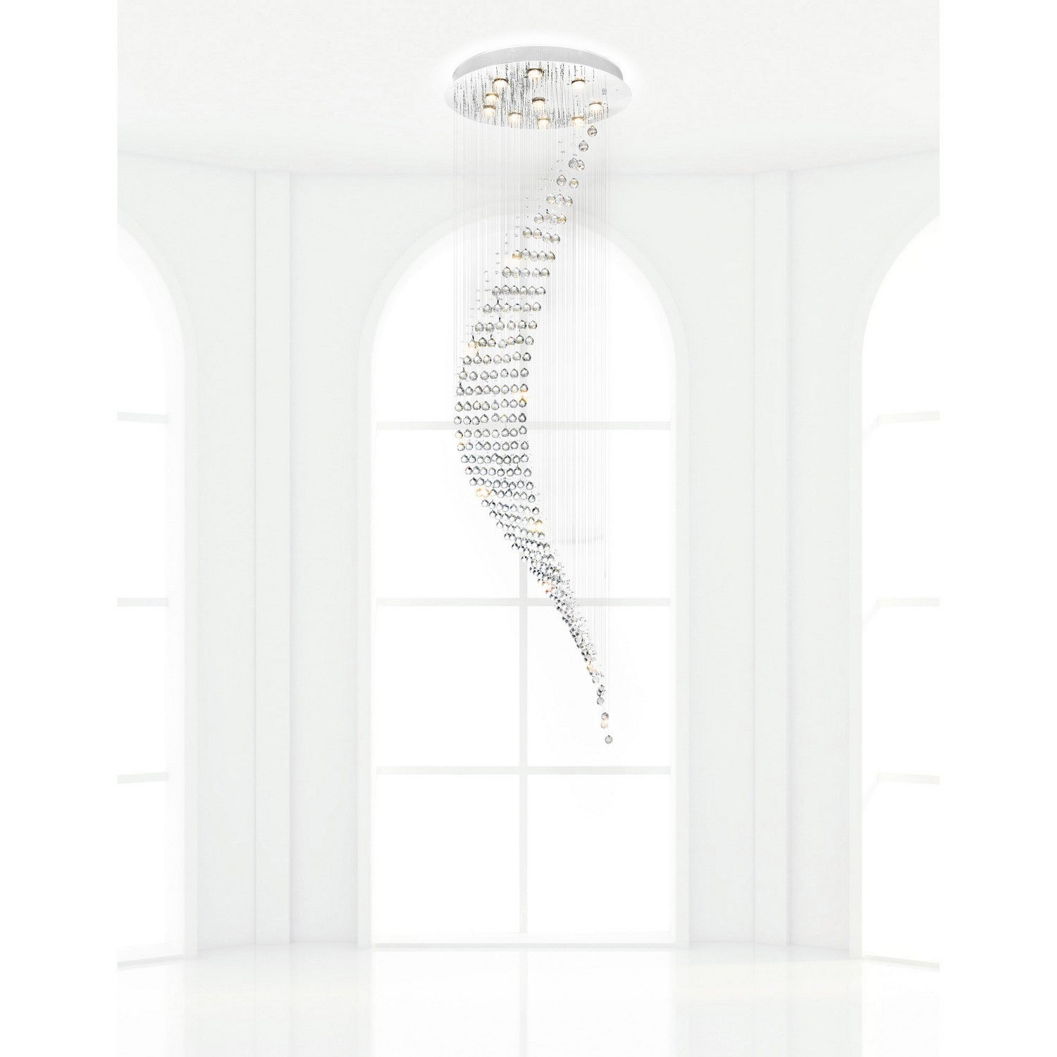 CWI Lighting Canada - 6629C24C - Eight Light Flush Mount - Ribbon - Chrome