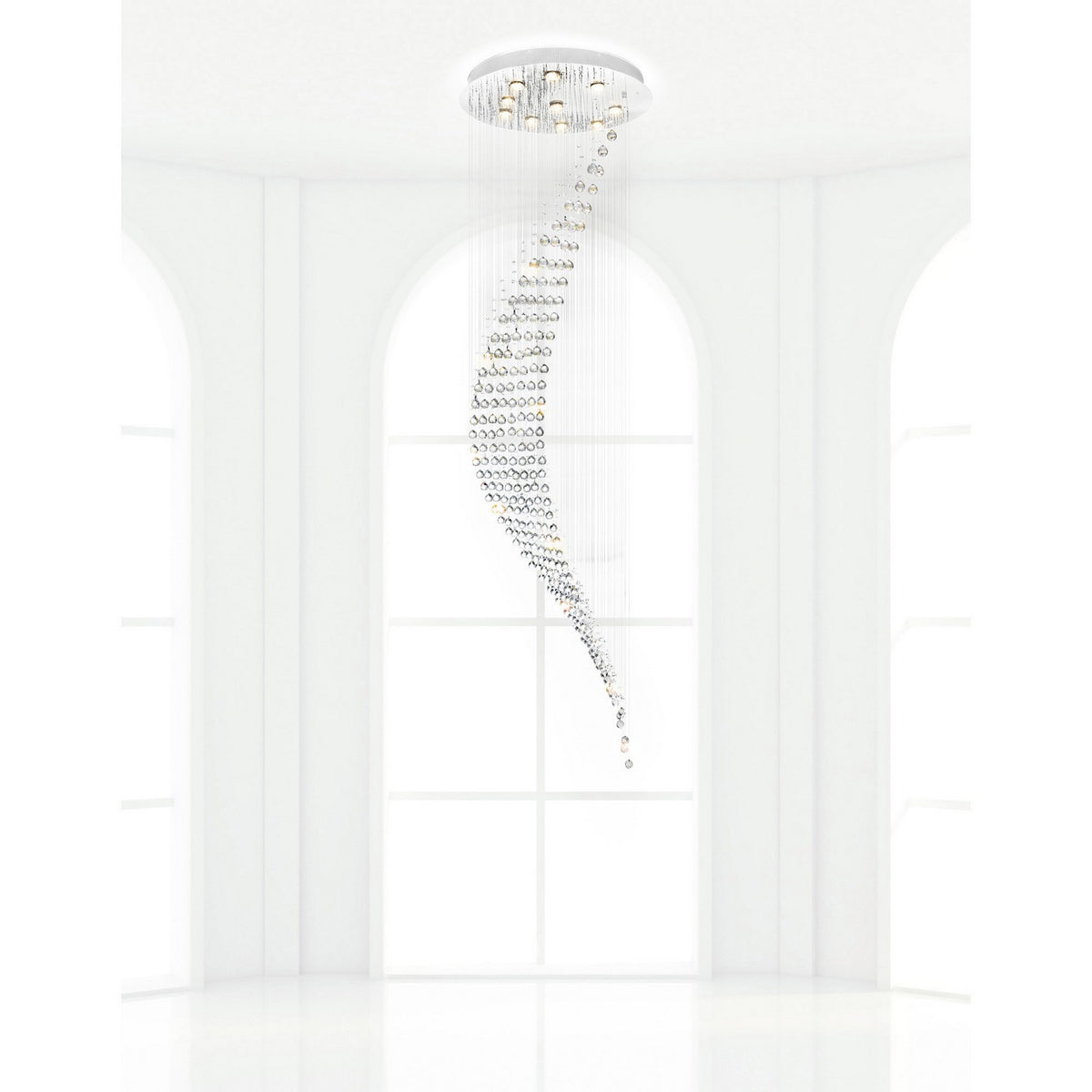 CWI Lighting Canada - 6629C24C - Eight Light Flush Mount - Ribbon - Chrome