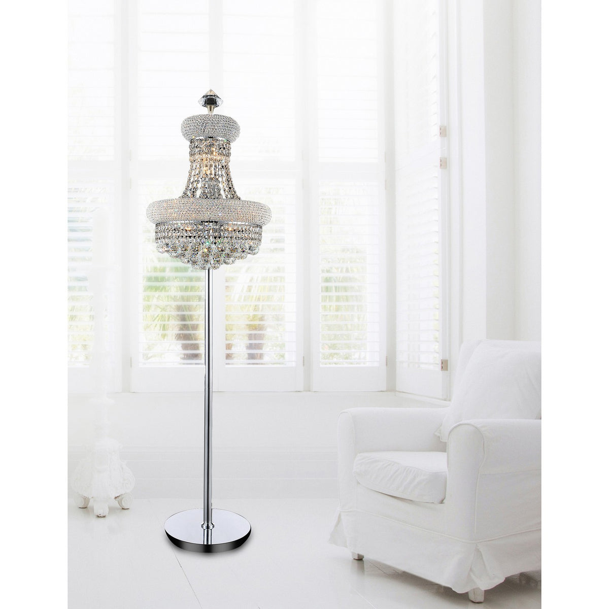 CWI Lighting Canada - 8001F18C - Lampadaire à huit lumières - Empire - Chrome