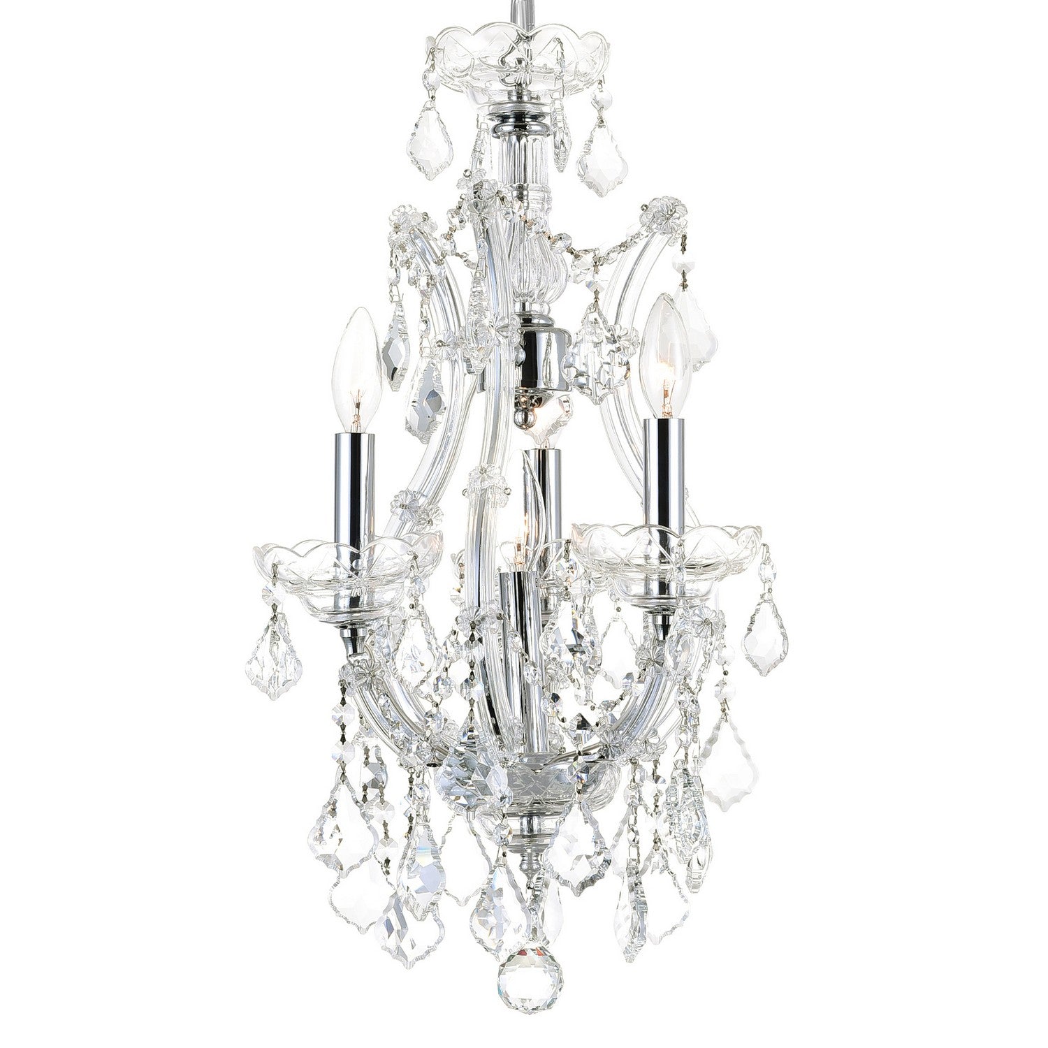 CWI Lighting Canada - 8311P12C-3 - Four Light Mini Chandelier - Maria Theresa - Chrome