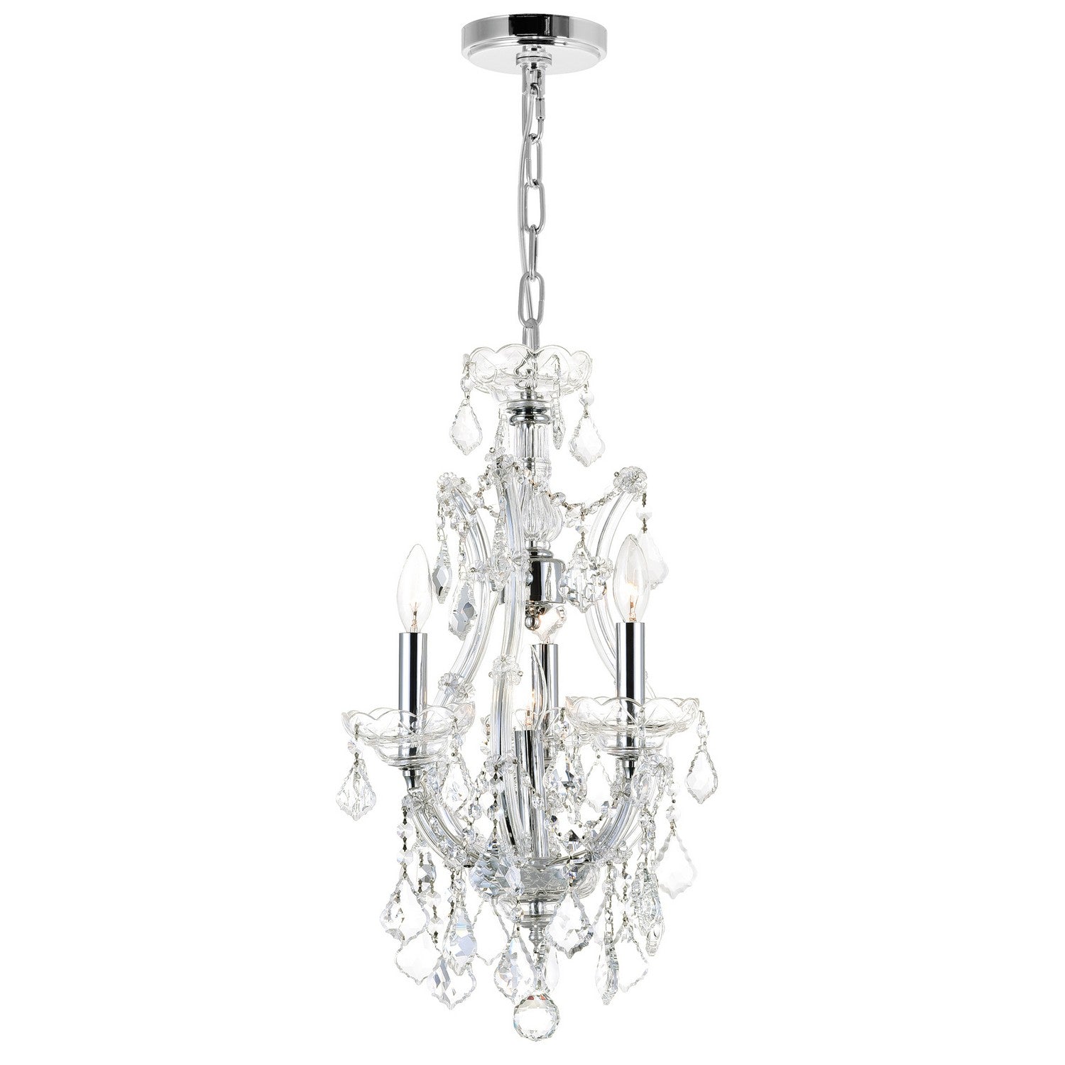 CWI Lighting Canada - 8311P12C-3 - Four Light Mini Chandelier - Maria Theresa - Chrome
