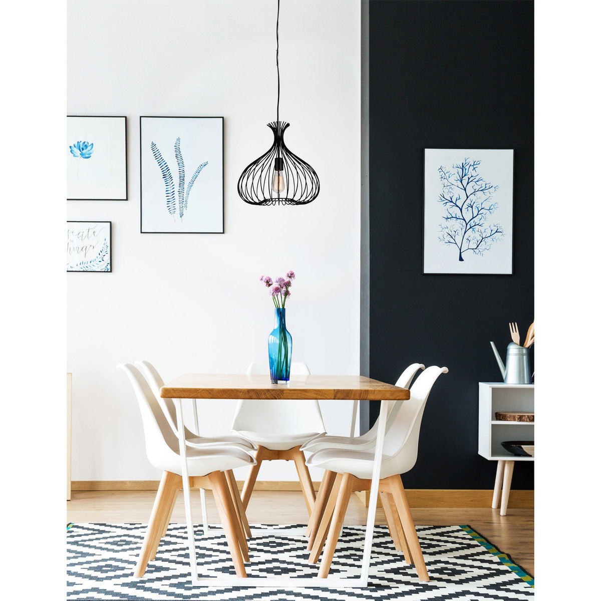 CWI Lighting Canada - 9650P16-1-101 - Une lampe Suspension - Darleen - Noire