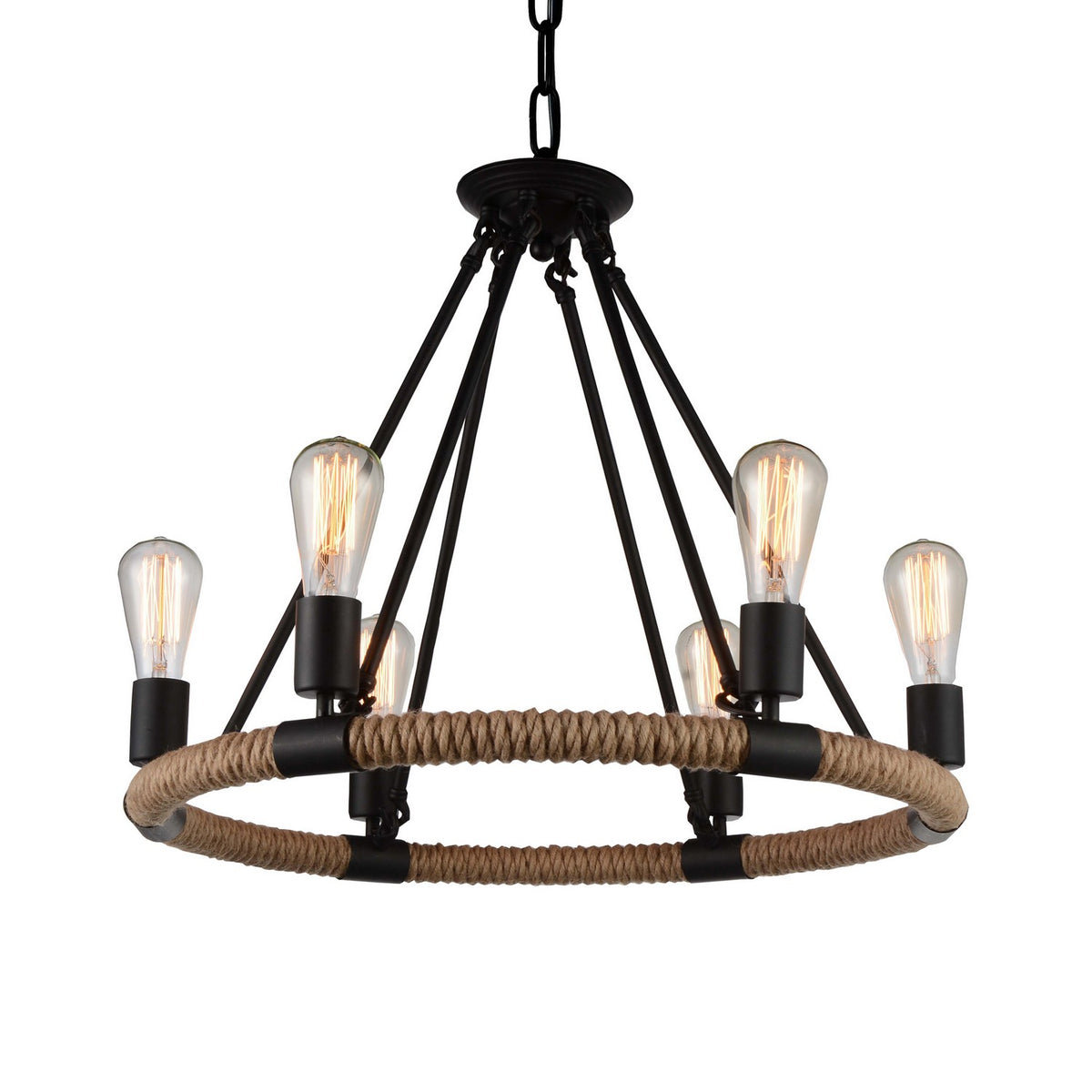 CWI Lighting Canada - 9671P25-6-101 - Six Light Chandelier - Ganges - Black