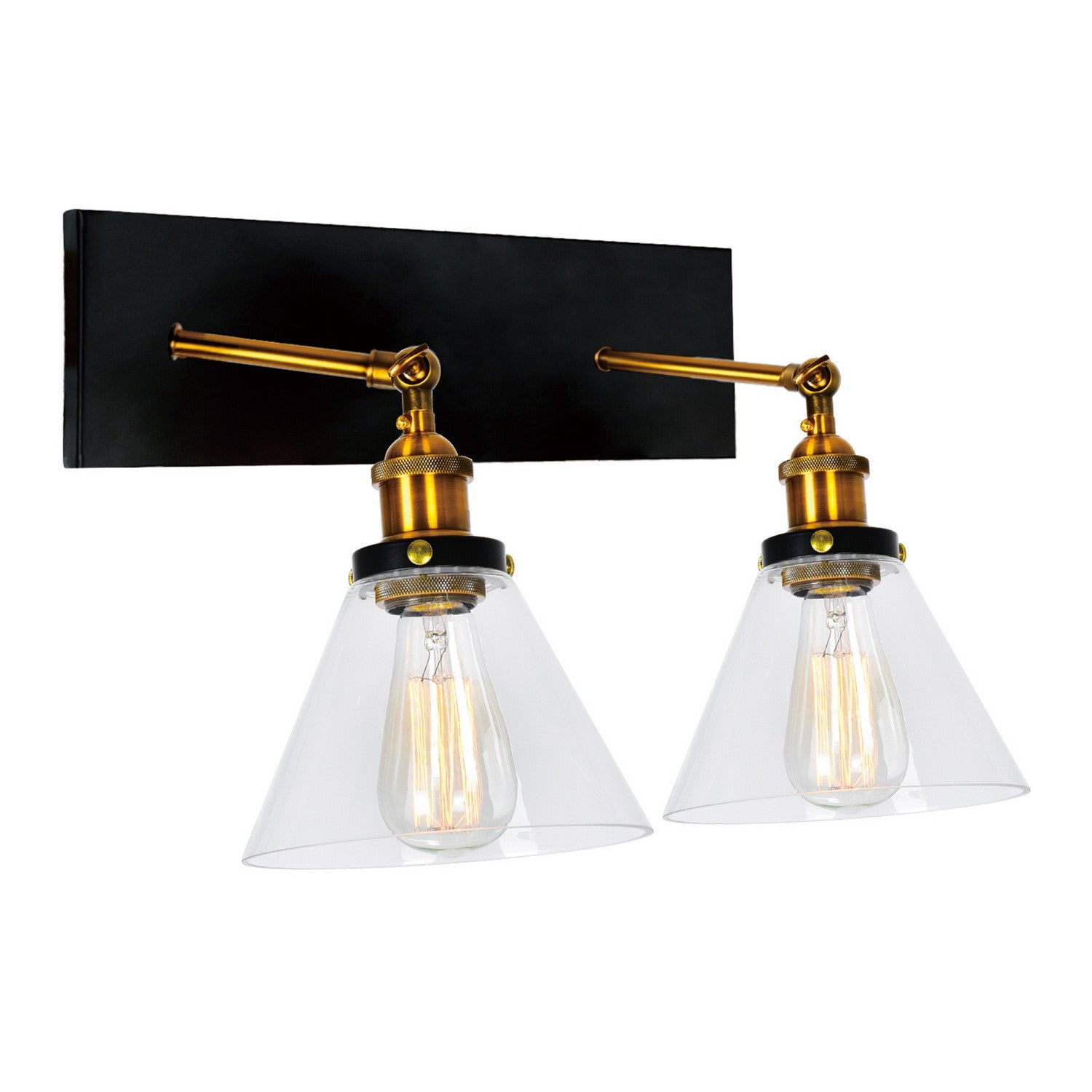 CWI Lighting Canada - 9735W15-2-101 - Two Light Wall Sconce - Eustis - Black & Gold Brass