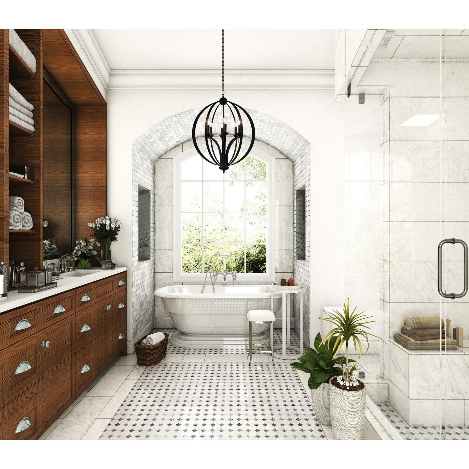 CWI Lighting Canada - 9825P24-6-101 - Six Light Chandelier - Drift - Black