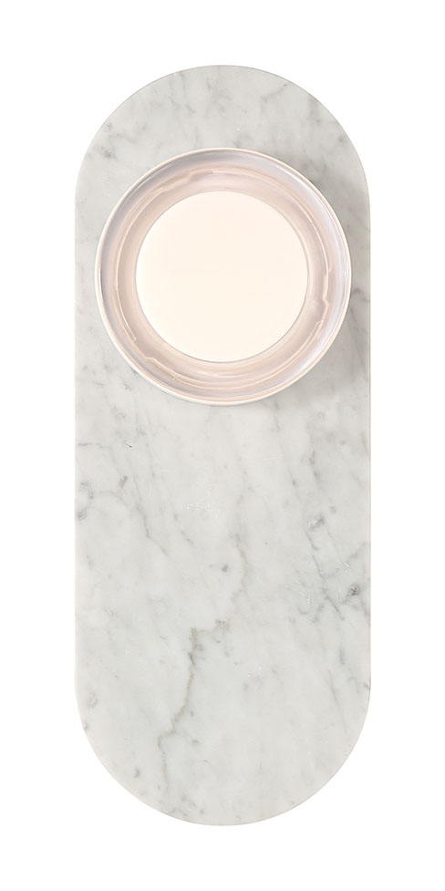 Eurofase 50273-041 Sternn Pierre Naturelle LED Extérieur Murale en marbre blanc