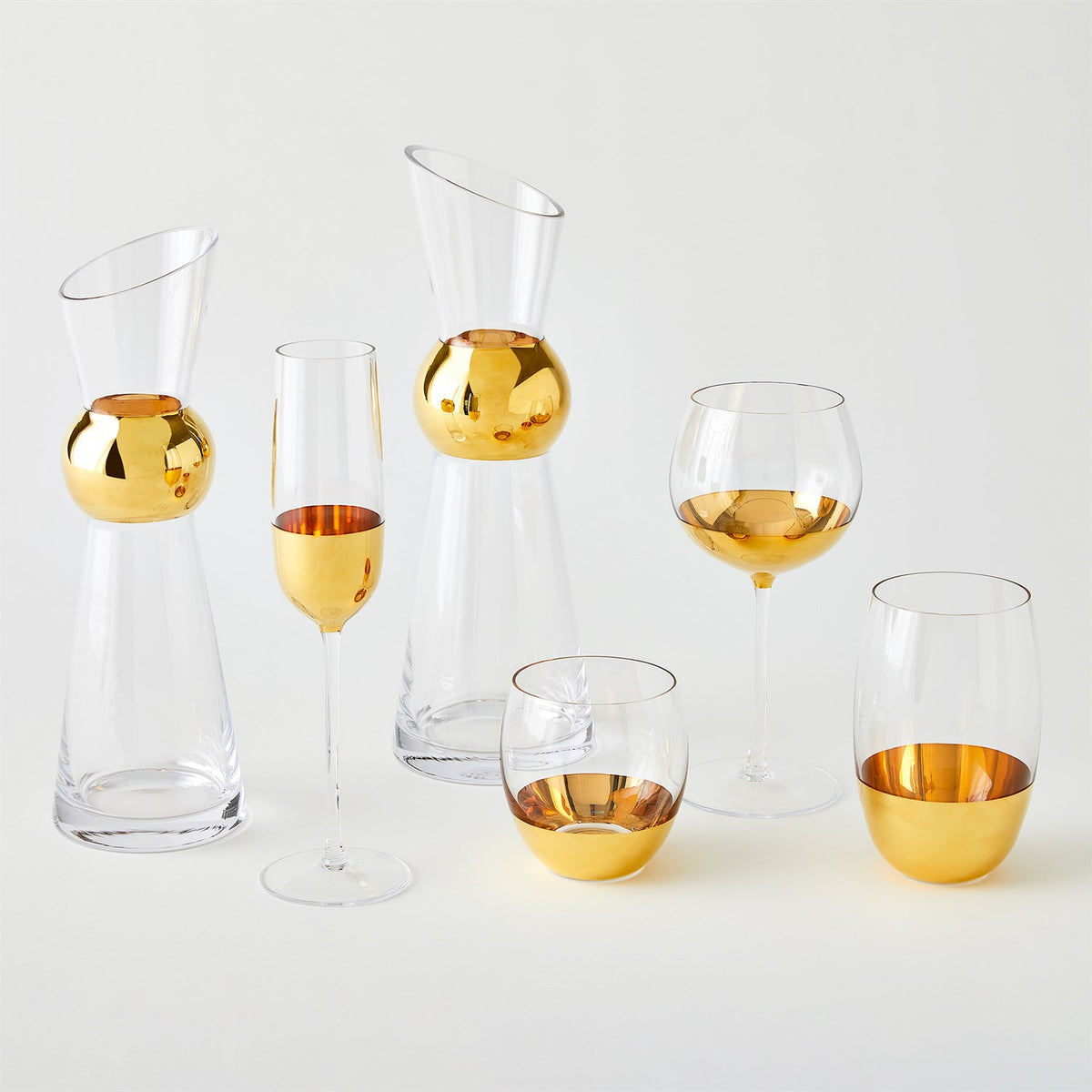 Metallic Orb Glassware Collection