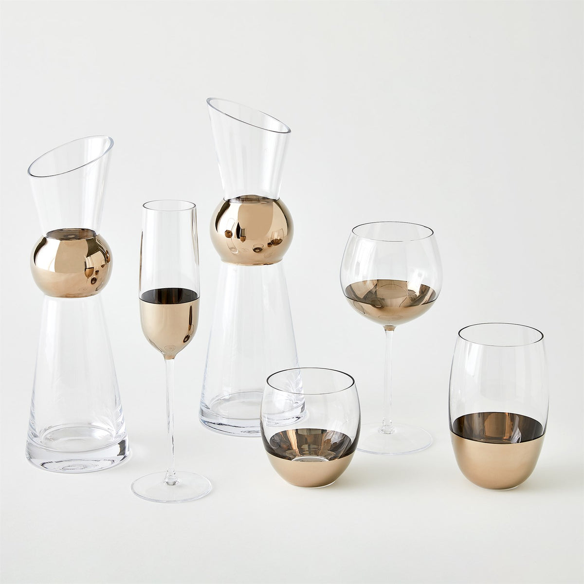Metallic Orb Glassware Collection