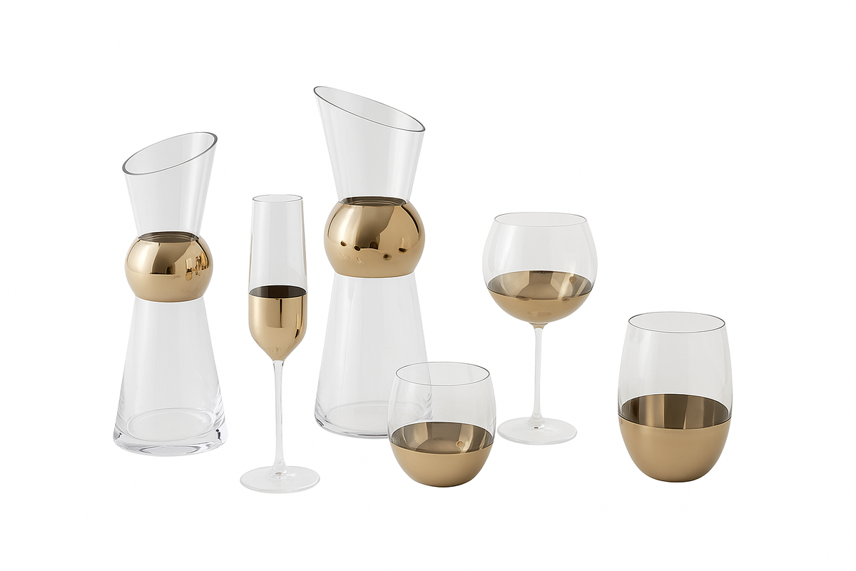 Metallic Orb Glassware Collection