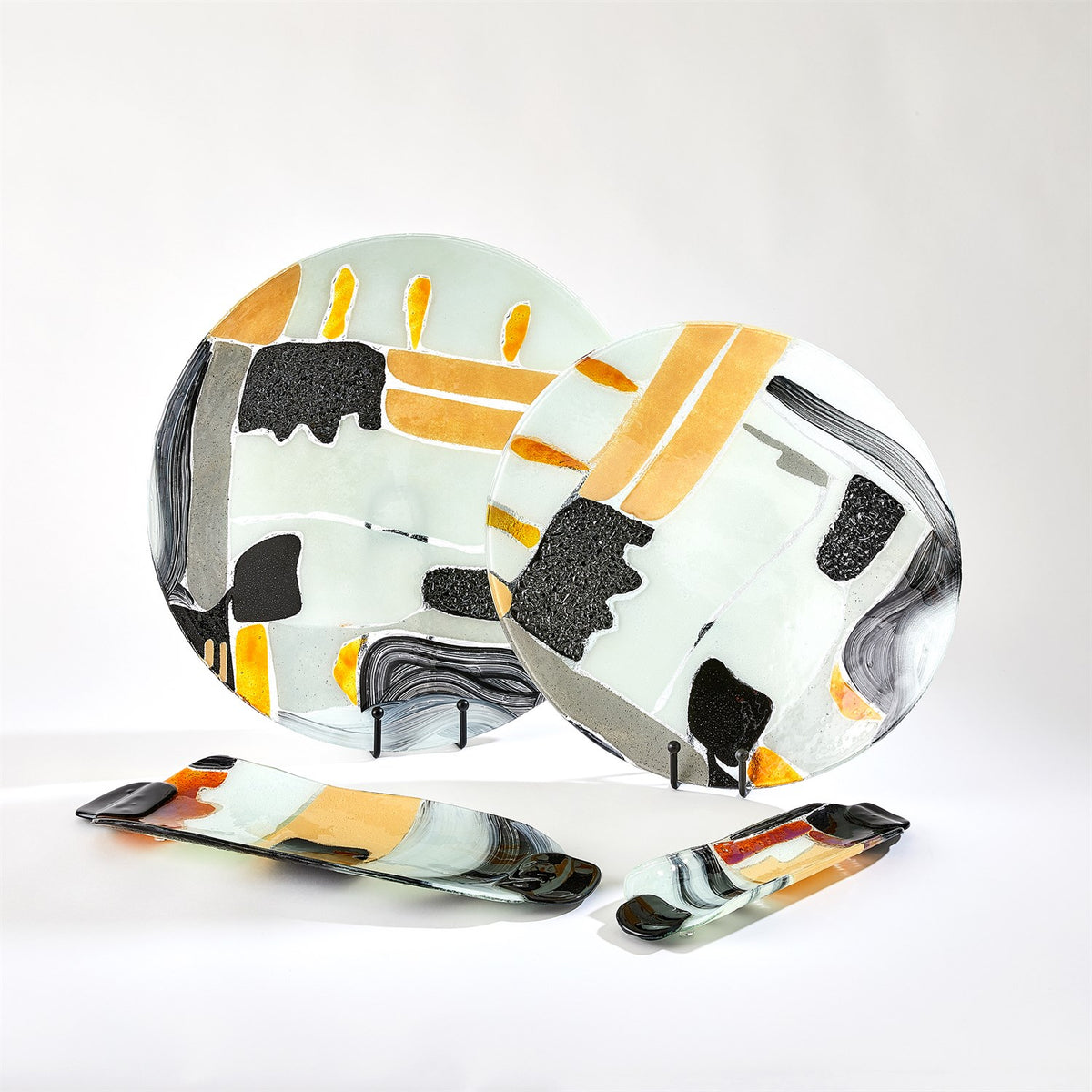 Assiettes et plats en verre cachemire