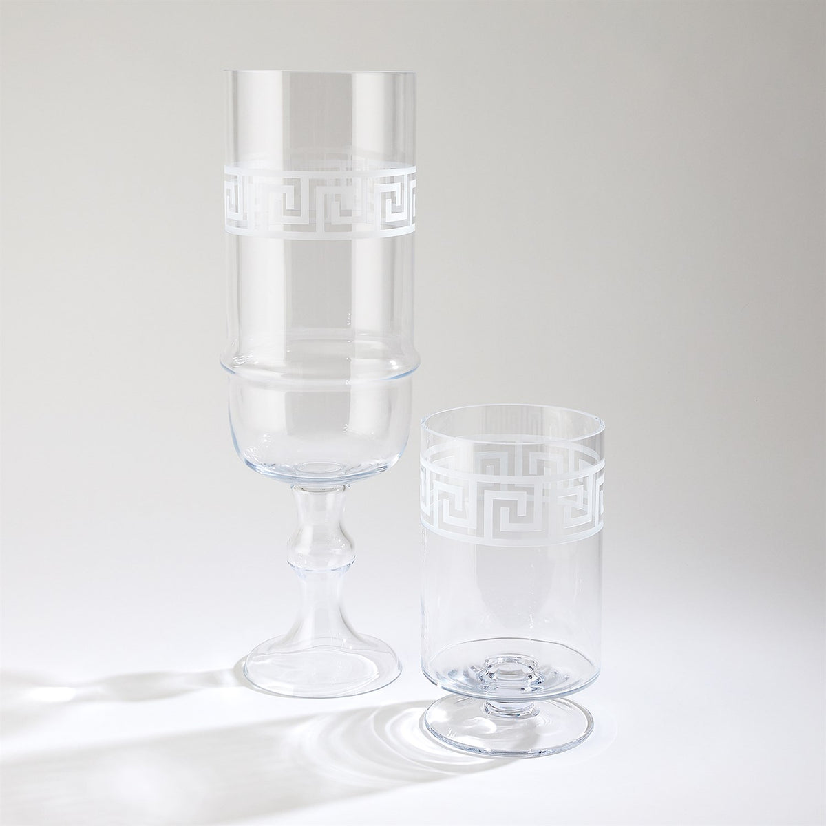 Etched Greek Key Vase/Hurricanes