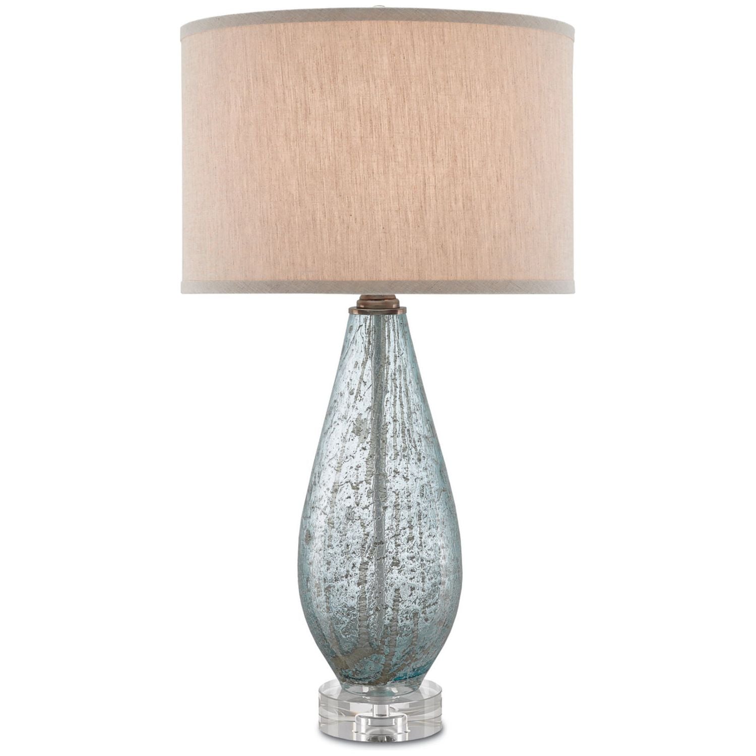 Currey and Company - 6000-0181 - One Light Table Lamp - Optimist - Pale Blue Speckle/Clear