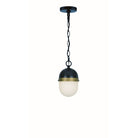 Crystorama - CAP-8505-MK-TG - Lampe extérieure à un seul éclairage Suspension - Capsule - Noir mat / Or texturé